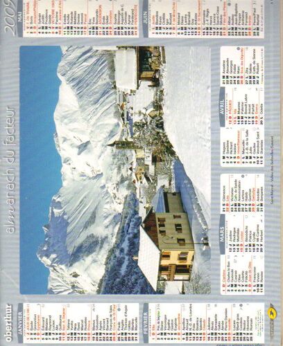 Almanach / Calendrier 2009 / Chalet Fleuri Mont Blanc Haute Savoie / Saint-Marcel Des Bellevilles Savoie