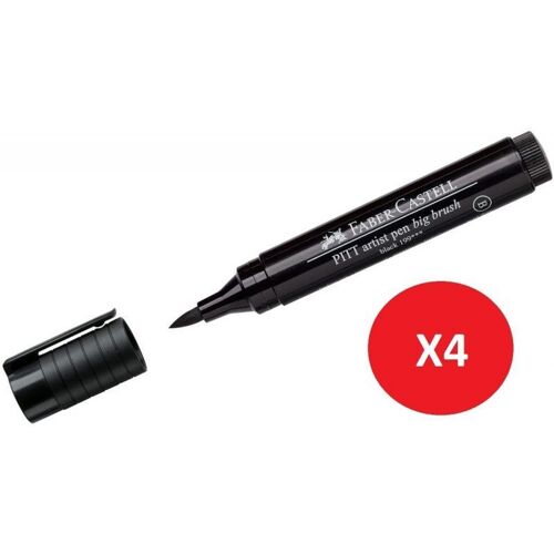 Pitt Artist Pen Big Brush Black B Marker 4 Pcs Pack 167699