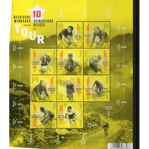Belgique Timbre Les Vainqueurs Belges Du Tour De France 2017