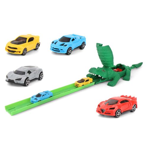 Jouet De Bricolage En Forme De Crocodile Assemblé, Modèle De Voiture À Tirer, Piste Éducative En Forme De Crocodile Pour Enfants, Ensemble De Jouets Pour Bébés