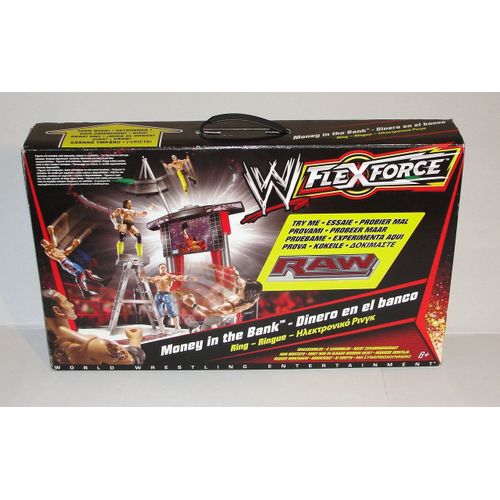 Ring De Catch Wwe Raw Flexforce World Wrestling Sonore Lumineux + 4 Figurines Articulés Wwe Mattel 2010