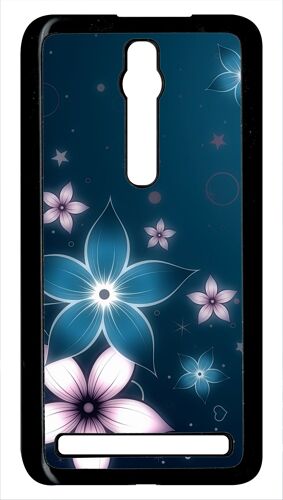 Coque asus zenfone 2 ze551ml - abstrait fleur de lotus - noir