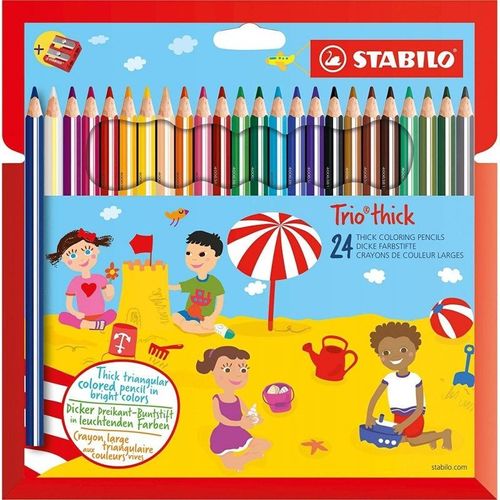 Stabilo Trio Maxi Pastels - Paquet De 24 Pcs