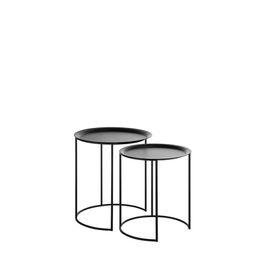 Lot de 2 tables appoint noires TWINS