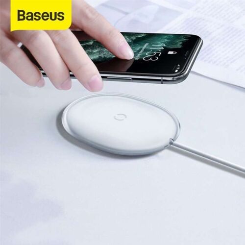 Chargeur Induction Baseus Jelly Pour Mobile Et Montre Qi 15w Blanc