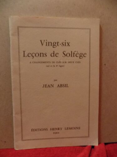 Vingt-Six Leçons De Solfège