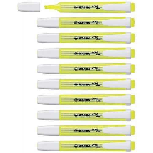 Stabilo 275/24 - Surligneur Stabilo Swing Cool - Jaune - Lot De 10 Pcs