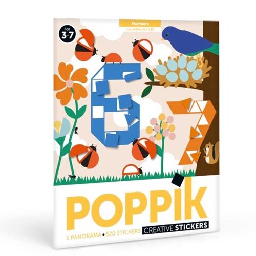 Poster panoramique 520 stickers Les chiffres de 1 à 10 - POPPIK