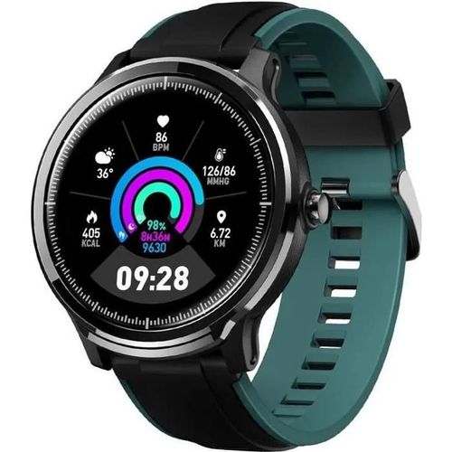 Montre Connectée Homme Tactile Montre Sport Fitness Tracker Etanche Ip68 Sportifs Montre Intelligente Pour Android Ios (Vert Noir)