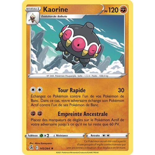 Carte Pokemon - Kaorine - 145/264 - Rare - Épée Et Bouclier 8 - Poing De Fusion - V.F