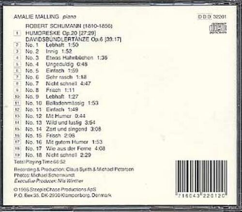 Humoresque, Davidsbundlertanze Malling, Piano