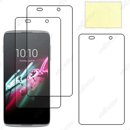 Ebeststar ® Lot X3 Protection Film D'écran Anti Rayures Anti Traces Pour Alcatel Onetouch Idol 3 Écran 4.7 Pouces + Lingette De Nettoyage / Accessoires Pour La Pose