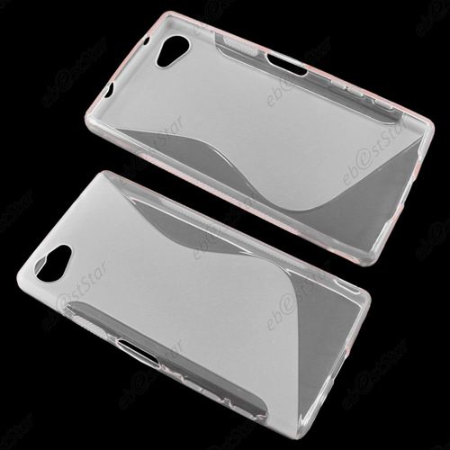 Ebeststar ® Etui Housse Coque S-Line Silicone Protection En Gel Pour Sony Xperia Z5 Compact, Couleur Transparent + 1 Film Protection D'écran + Lingette