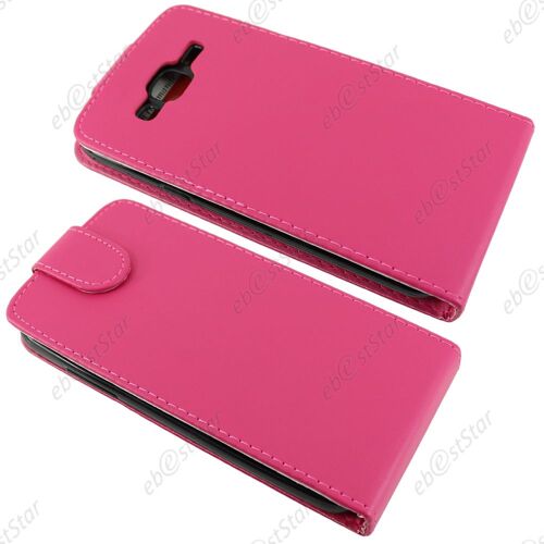 ebestStar ® Coque Housse Etui Simili Cuir Rabattable pour Samsung Galaxy J5 SM-J500F, Couleur Rose + 1 Film protection d'écran + lingette