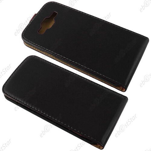 ebestStar ® Etui PU cuir rabattable Housse Coque ULTRA SLIM pour Samsung Galaxy J5 SM-J500F, Couleur Noir + 1 Film protection d'écran + lingette