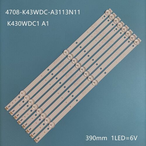 Kits lampes pour rétro-éclairage LED tv, bandes pour AOC LE43M3570/60 LE43M3579 43PFS4062/60 Panasonic 43FR250/A1 Nipseyteko