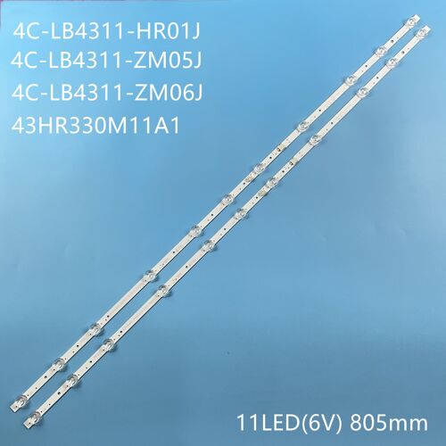 Rétro-éclairage LED tv bande Pour TCL L43P8US 43S6500FS L43S6400 43S423 43S421 43S325 Thomson 43UD6426 4C-LB4311-HR01J ZM05J 43HR330M11A1 2PCS 1TV Nipseyteko