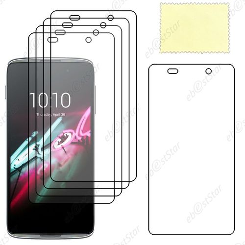 Ebeststar ® Lot X5 Protection Film D'écran Anti Rayures Anti Traces Pour Alcatel Onetouch Idol 3 Écran 4.7 Pouces + Lingette De Nettoyage / Accessoires Pour La Pose