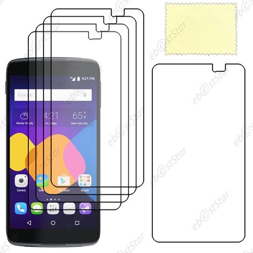 Ebeststar ® Lot X5 Protection Film D'écran Anti Rayures Anti Traces Pour Alcatel Onetouch Idol 3 Écran 5.5 Pouces + Lingette De Nettoyage / Accessoires Pour La Pose