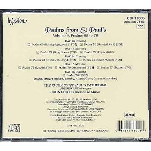 Psaumes De Saint-Paul Vol. 6, Nos. 69 À 78 Lucas, Orgue