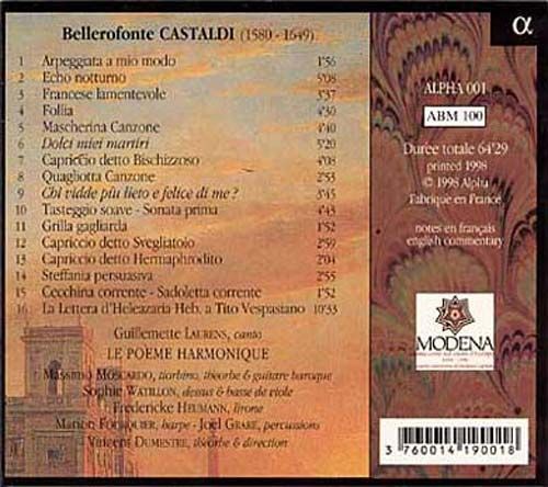 Le Musiche Di Bellerofonte Castaldi
