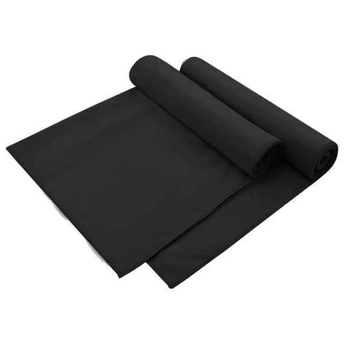 Vidaxl Serviettes De Chaise D'extérieur 2 Pcs Noir 130 X 60 Cm