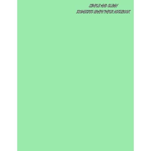 Simple And Clean Isometric Paper Notebook - Celadon - 8.5x11 - 120 Pages