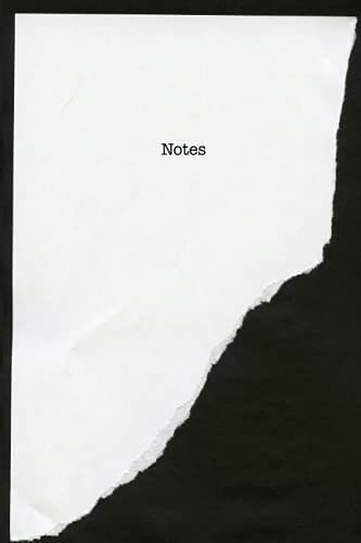 Notes: A Black And White Journal Notebook 160 Pages (6 In X 9 In) Paper Texture College Ruled Notebook, Lined Journal And Diary