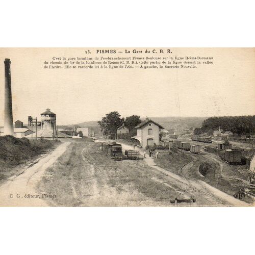 Cpa Fismes - La Gare Du C.B.R. (156)