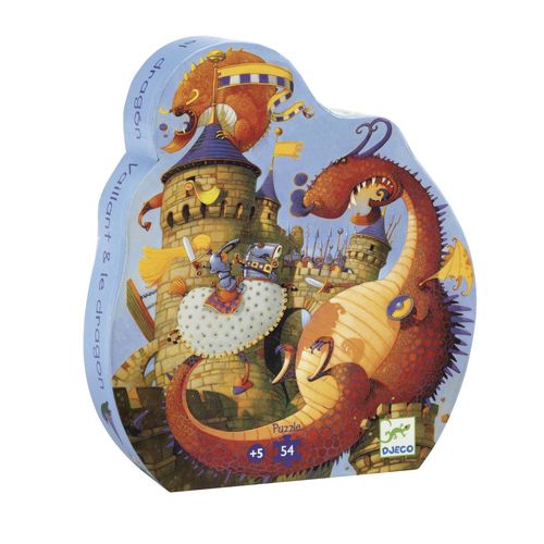 Djeco Puzzle 54 Pièces Vaillant & Les Dragons