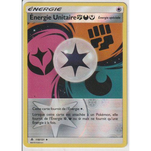 Carte Pokemon - Energie Unitaire - Reverse - 118/131 - Lumière Interdite - V.F