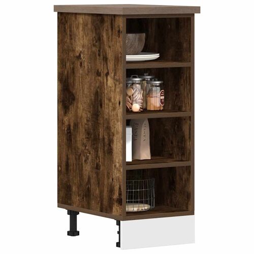 Vidaxl Armoire De Plancher Chêne Fumé 30x44,5x81,5cm Bois D'ingénierie