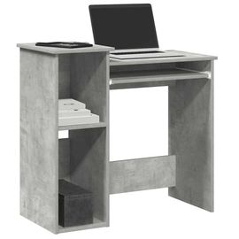 Vidaxl Bureau Avec Étagères Gris Béton 84x40x78 Cm Bois D'ingénierie