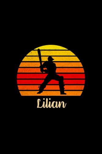 Lilian Name Gift Personalized Cricket Notebook Planner, Daily Journal For Sport Lovers: Teacher, A5, Cute, 5.24 X 22.86 Cm, Budget, Budget Tracker, Daily, Over 110 Pages, 6x9 Inch, Mom
