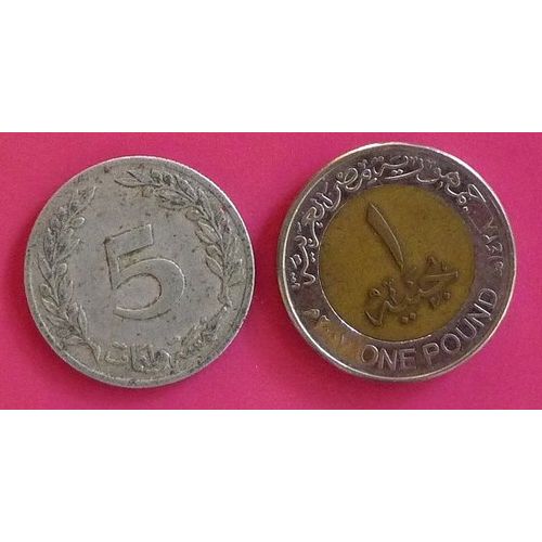 Egypte Lot De 2 Pièces De 1983
