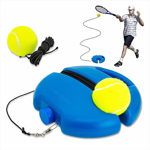 Bleu App Life Entraîneur De Tennis Balles De Remorque Avec Corde Outil D'entraînement Trainer Sport Base Pour Femme Homme Enfant Joueur Principaux