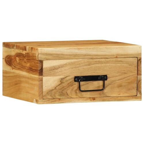 Vidaxl Table De Chevet Murale Bois Massif D'acacia