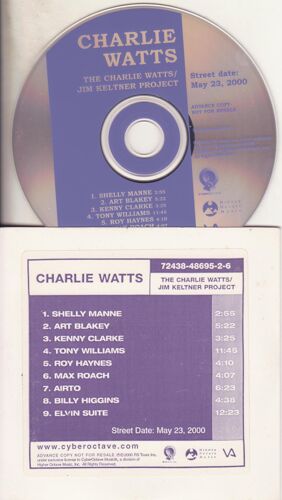 Charlie Watts (Rolling Stones) Adv. Copy Cd The Charlie Watts/Jim Keltner Project  Usa Only