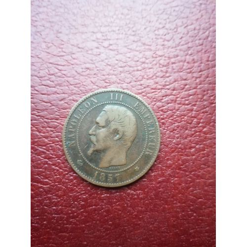 Rare 10 Centimes Napoléon 1857 Bb