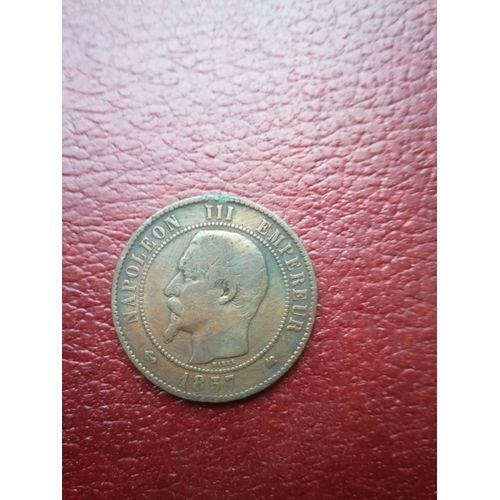 Rare 10 Centimes Napoléon 1857 K