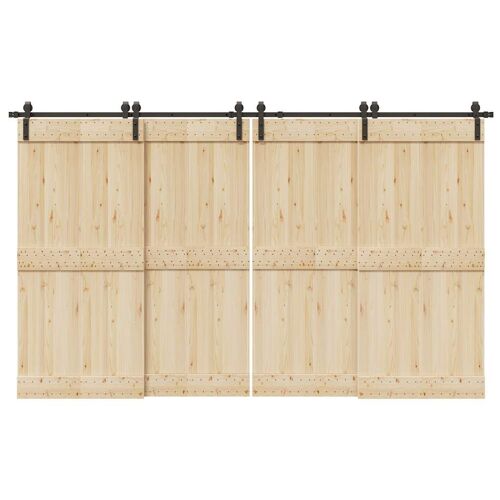 vidaXL Kit de quincaillerie de porte coulissante 366 cm acier noir
