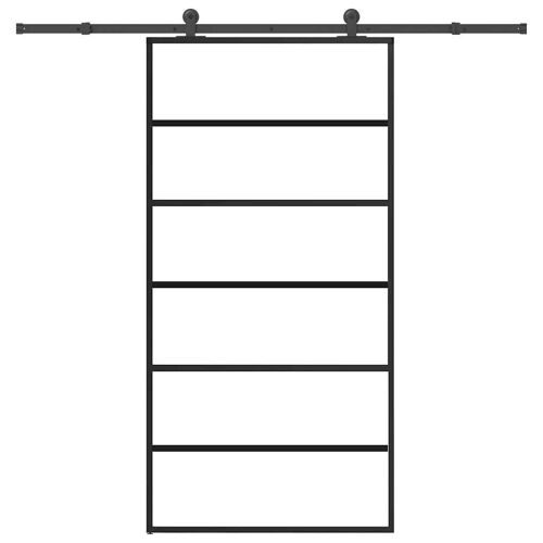 vidaXL Porte coulissante et quincaillerie ESG verre et aluminium