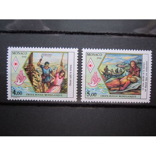 Monaco. Timbres N° 1720 Et 1721 (1990). Croix-Rouge Monegasque. Vie De Sainte Devote (I.V)