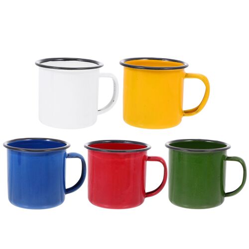Tasses en émail Vintage, 5 pièces, petites tasses (couleurs assorties)