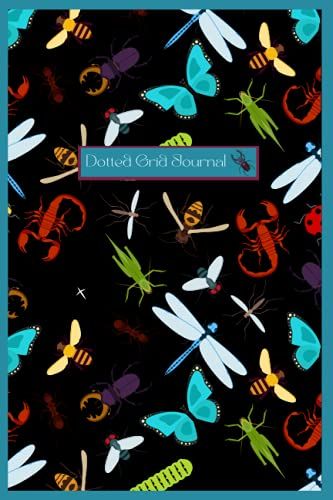 Dotted Grid Journal: Insects Bugs And Butterflies Notebook With Dots