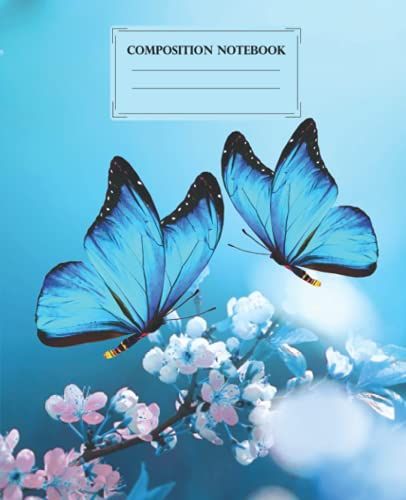 Composition Notebook: A Beautiful Vintage Butterfly Illustration. Physical Sciences, With The Animal College Ruled, 200 Pages, 7.5" X 9.75" (Cute Composition)