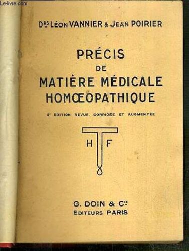 Precis De Metiere Medicale Homoeopathique