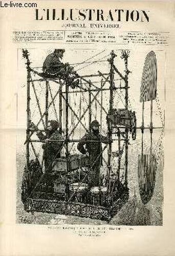 L'illustration Journal Universel N° 2171-Gravures : L'aérostat Électrique Dirigeable De Mm. Tissandier Frères - Le Port De Fou-Tchéou - Moulage D'un Bas-Relief De La Statue De Guillaume Ii ...