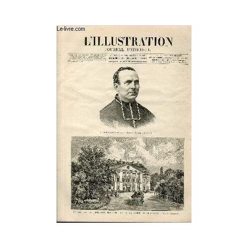 L'illustration Journal Universel N° 2108 - Gravures : Mgr Lamazou Évêque D'amiens - Le Chateau De Frohsdorf, Résidence De Mgr Lamazou - Le Chateau De Pitten Pavillon De Chasse De Mgr Lamazou ...