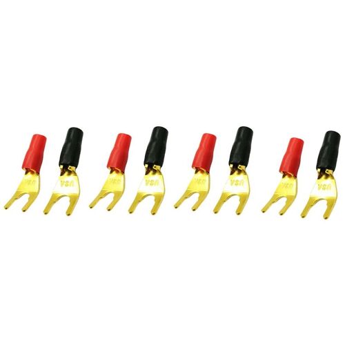 Connecteurs banane sans soudure plaqué or, 8 pièces/4 paires, ""Y"" ""U"", adaptateur de fiche banane